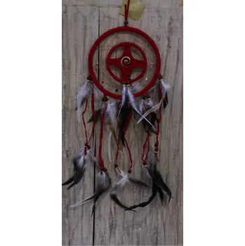 Lapač snů Lapač snů č.69 červený, délka 52cm průměr 16cm