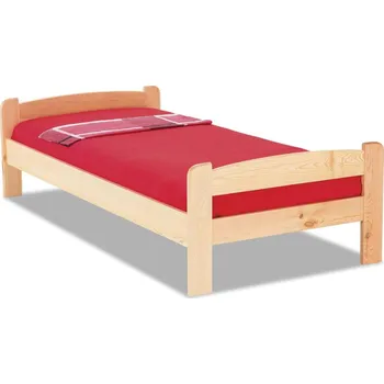 Postel Krajča Jednolůžková postel z masivu Lars 100 x 200 cm Povrchová úprava dřeva: Karamel, Druh dřeva: Smrk