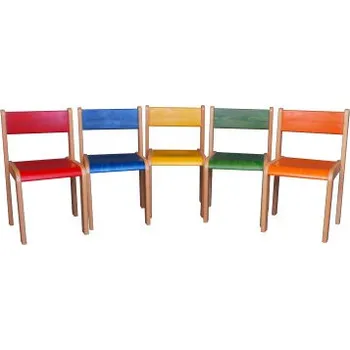 Dětská barevná židle NELA (sedák + opěrák) 30 cm