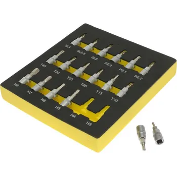 Klíč 1/4" Sada nástrčných hlavic v pěně - 18 ks