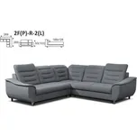 MEBLOSOFT Sektorová sedací souprava BELLA 2F+R+2