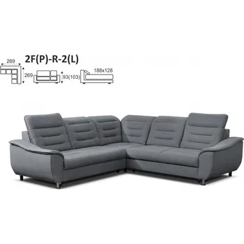 MEBLOSOFT Sektorová sedací souprava BELLA 2F+R+2