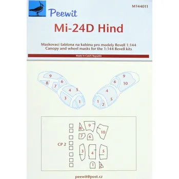 Plastikový model Peewit 1/144 Canopy mask Mi-24D Hind (REV)