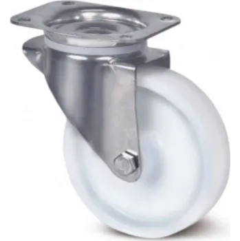 Dvoukolový ruční vozík Nerezové polyamidové kolo UOO 125 mm, otočné, plotýnka