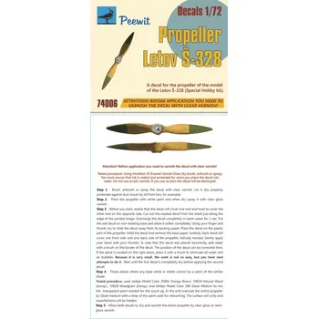 Plastikový model Peewit 1/72 Decal Letov Š-328 Propeller (SP.HOBBY)