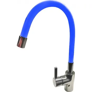 BELAGGIO TRIX 1008M Kuchyňská vodovodní baterie s flexi modrým ramínkem, CHROM/MODRÁ TR1008M