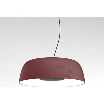 Marset Djembé 65.23, červené závěsné svítidlo, 28,5W LED 2700K stmívatené, prům. 63cm