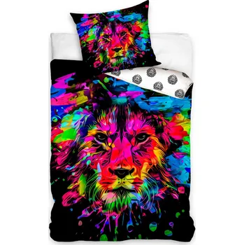 Tiptrade Lev Pop Art 140 x 200, 70 x 90 cm zipový uzávěr Povlečení Tiptrade Lev Pop Art 140 x 200, 70 x 90 cm zipový uzávěr