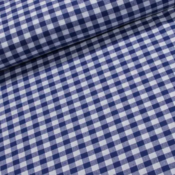 Prem International Bavlněný kanafas Sofi 1x1 cm modrý 1,4/1 m