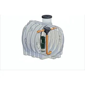 Kanalizační potrubí IVAR ELCU-3000l KOMPLET Plastová nádoba na využití dešťové vody (A520074)