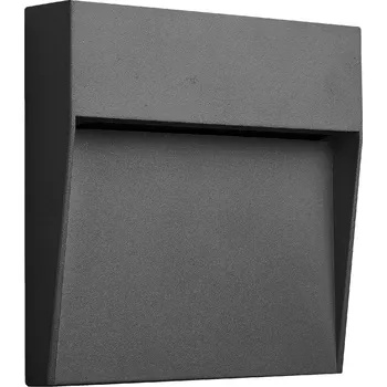Nástěnné svítidlo Mantra Gris, šedé svítidlo pro orientační osvětlení exteriéru, 6W LED 3000K, 16x16cm, IP54