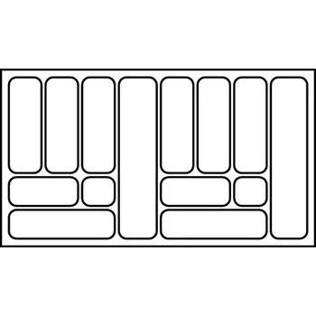 Organizace kuchyně Poli příborník do zásuvky 900 Comfort barva: stříbrná