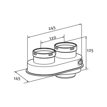Kouřovod PROTHERM Člen rozdvojovací 2x Ø80 mm pro Medvěd Conderns (0020221288)
