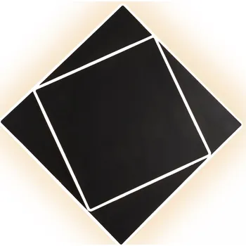 Mantra Dakla, černé kubistické svítidlo, 18W LED 3000K, 28x28cm