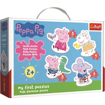 puzzle pro nejmenší Trefl Moje první puzzle Prasátko Peppa 3, 4, 5, 6 dílků