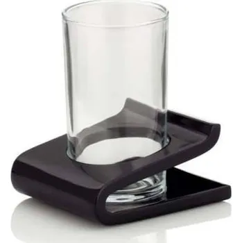 Držák na kartáček Kelímek na kartáčky Liam black 10x8,5x11,5cm - Kela