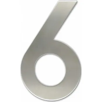 Domovní cedule Číslice "6" fasádní 150mm NEREZ (Číslice "6" fasádní 150mm NEREZ)