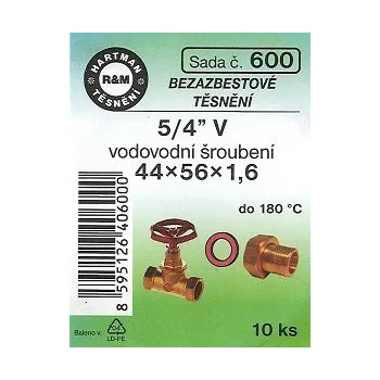 HARTMAN Sada těsnění na vodovodní šroubení 5/4" (0600)