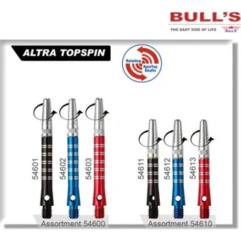 Příslušenství pro šipky Násadky Altra Topspin Bull´s dlouhé červené 54603