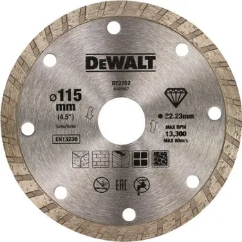 Řezný kotouč Dia řezný kotouč 115mm Laser1 Turbo na beton a cihly DeWALT DT3702
