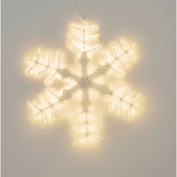Vánoční dekorace Flash LED motiv vločka 92x85cm, PROFI 2-pin 230V venkovní, teplá bílá (LED vánoční vločka)