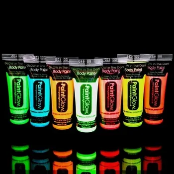 Speciální výtvarná barva Moon Creations Fosforová barva na tělo a obličej 12ml, bodypainting - Transparentní