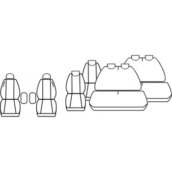 Potah sedadla Automega Autopotahy TOYOTA PRO ACE II, 8 MÍST, 1+1,1+2,1+2, od r. 2016, žakar tmavý