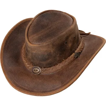 kožený westernový klobouk CRAZY HORSE Velikost: S