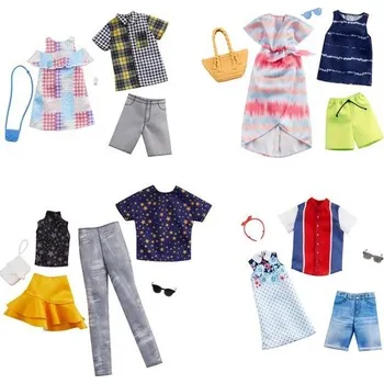 Doplněk pro panenku Mattel Dvoudílný set oblečků pro Barbie a Kena 30727