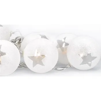 Vánoční osvětlení Solight SL0498 řetěz koule s hvězdičkami 10 LED teplá bílá