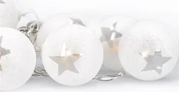 Vánoční osvětlení Solight SL0498 řetěz koule s hvězdičkami 10 LED teplá bílá