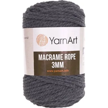 Galanterie YarnArt Macrame Rope 758, 3mm - tmavší šedá