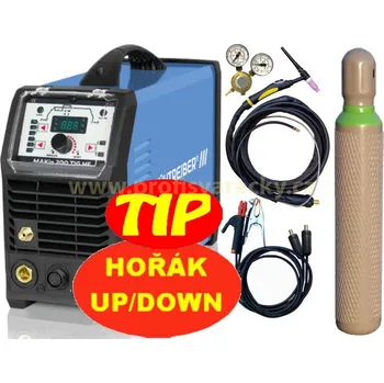 Svářečka Kühtreiber Set 3 MAKin 200 TIG HF + hořák s up/down +tl. láhev s