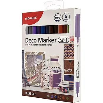 Monami Deco Marker 460 Rich Set 2 mm 6 ks