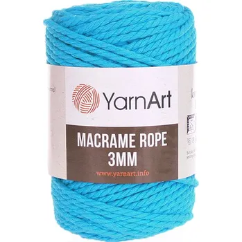 Příze YarnArt Macrame Rope 763, 3mm - tyrkysová
