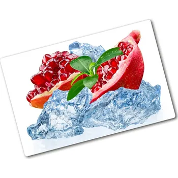 Kuchyňské prkénko Kuchyňská deska velká skleněná Granátové jablko s ledem
