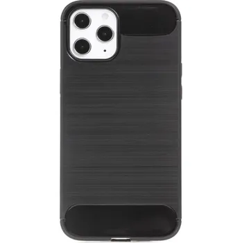 Kryt FORCELL Carbon pro Apple iPhone 12 Pro Max - gumový - černý
