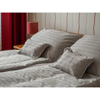 Povlečení HEDVA ČESKÝ BROKÁT Ložní souprava bavlněný satén Onest PRUHY 70x90+140x200 PRUHY světle šedá Rozměr ložní: 70x90 + 140x200