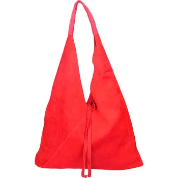 Kožená velká dámská kabelka Alma červená