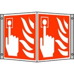 Tabulka úhlová – Požární hlásič, hliník, 15 × 15 cm