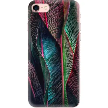 Telefonní příslušenství Odolné silikonové pouzdro iSaprio - Black Leaves - iPhone 7