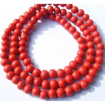 Náhrdelník Blingstar W413 - Dřevěné KORÁLE WOOD Red