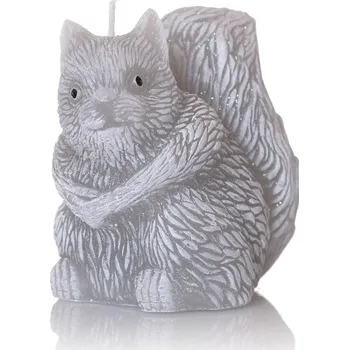 Svíčka Svíčka 3D veverka šedá 200g