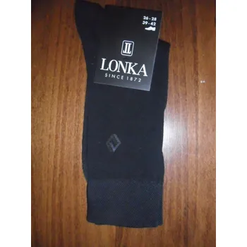 Pánské ponožky DAMININ-pánské ponožky LONKA černé 39-42(26-28) (pánské ponožky z mercerované bavlny s elastanem)