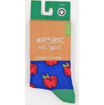 Dětské ponožky VNS Organic kids Apple red 23-26, VNS Organic socks 23-26