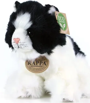 Plyšová hračka Rappa Eco Friendly Sedící kočka 17 cm bílá/černá