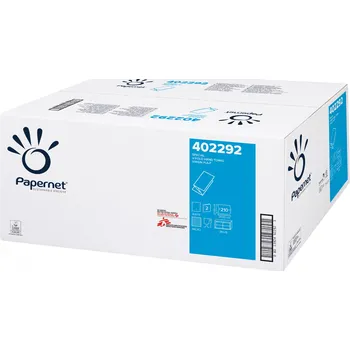 Papírový ručník PAPERNET papírový ručník skladu V, 2-vrstvý, 100% celulóza, bílý 3150 ks