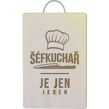 Žertovný předmět Šéfkuchař je jen jeden - kuchyňská prkénka- Tričkový.cz