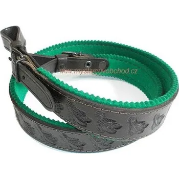 Příslušenství pro sportovní střelbu Řemen na zbraň podšitý filcem - 3 cm zelená