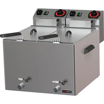 fritéza Fritéza elektrická 2x 8 l FE - 88 V na ryby s výpustí REDFOX